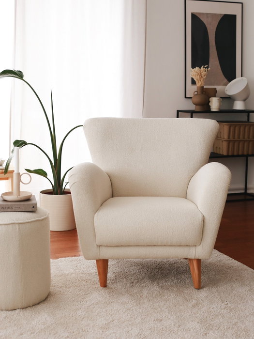 Atelier Del Sofa Sillón Orejero Teddy Blanco Atelier Del Sofa Sillón Orejero Teddy Blanco